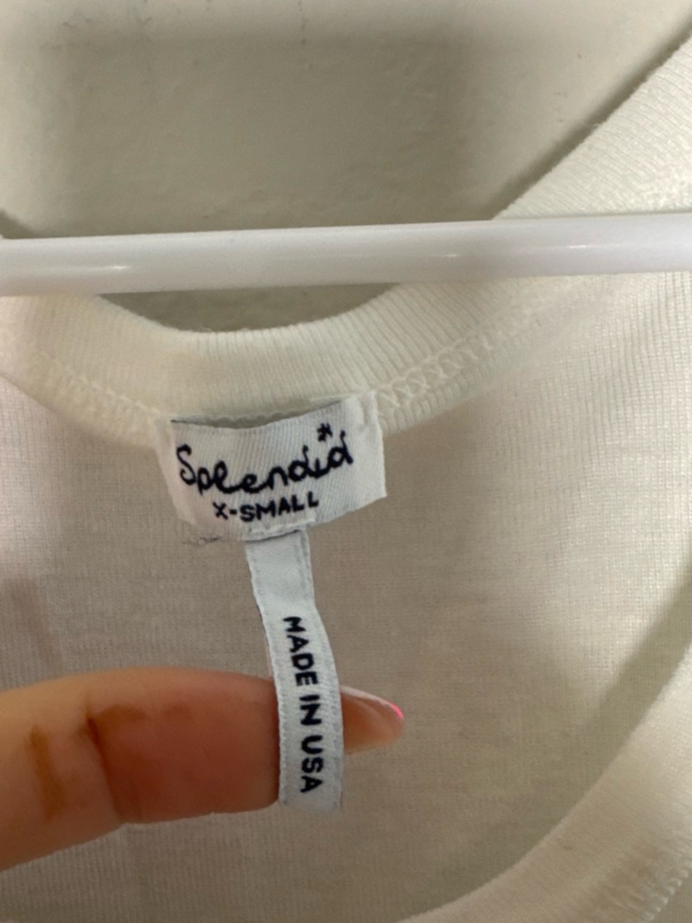 Splendid White Racerback Tank Top | Size XS - Picture 3 of 3